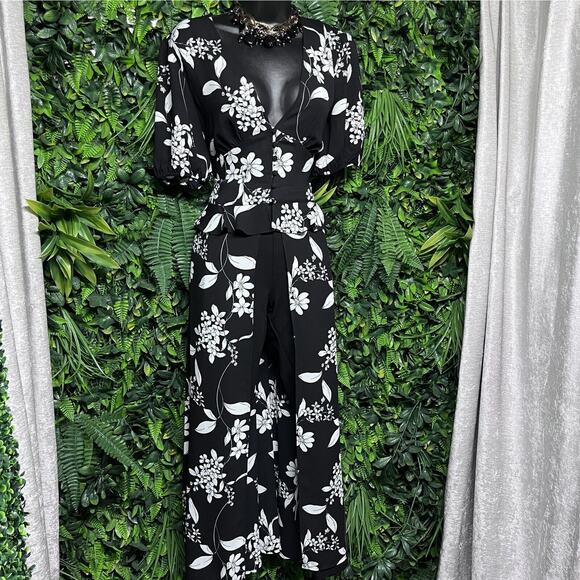 EXPRESS Tops Women‎ Small Black White Hi Low Hem Peplum Layered Blouse 2496 - Picture 3 of 8